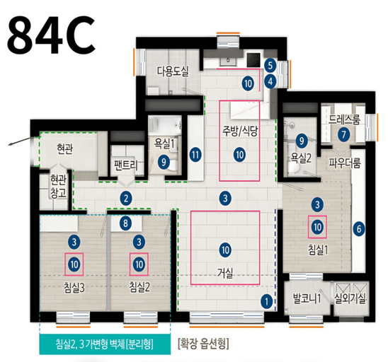 null 84C 평면도