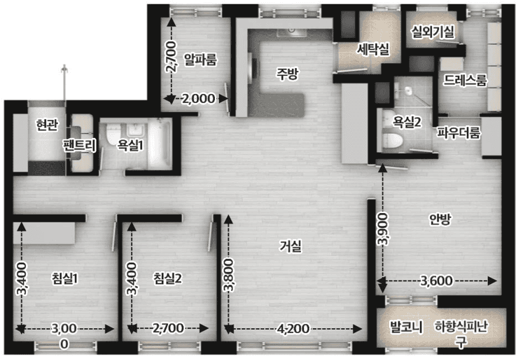 null 84C 평면도